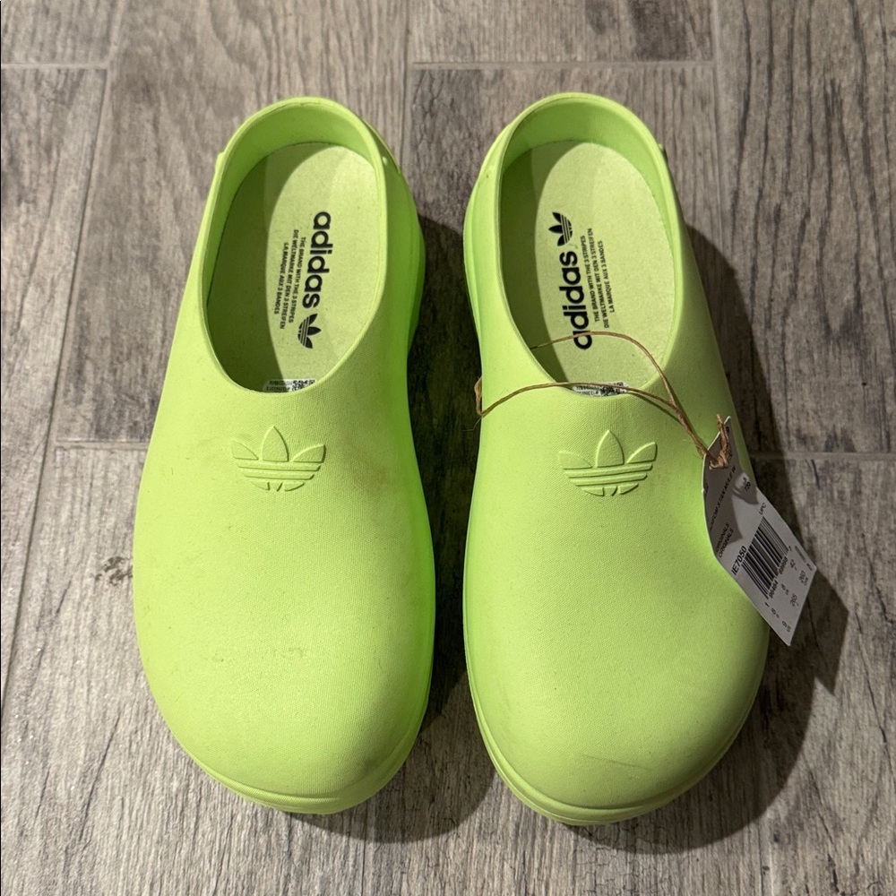 adidas Women's Slip-On Neon Green Casual Clog